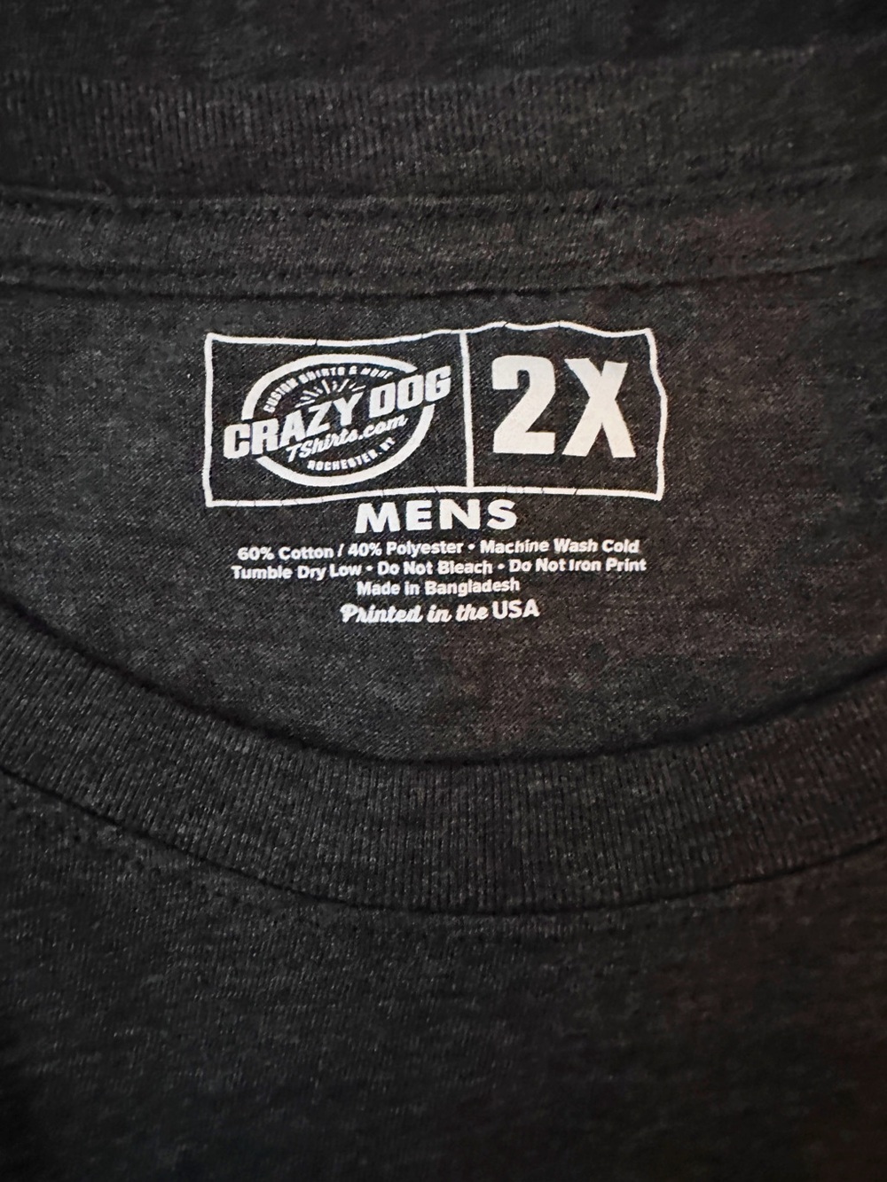 Crazy Dog Men’s Graphic T-Shirt “I’m Not the Bigger Person” Funny Tee Size 2XL - Picture 3 of 3